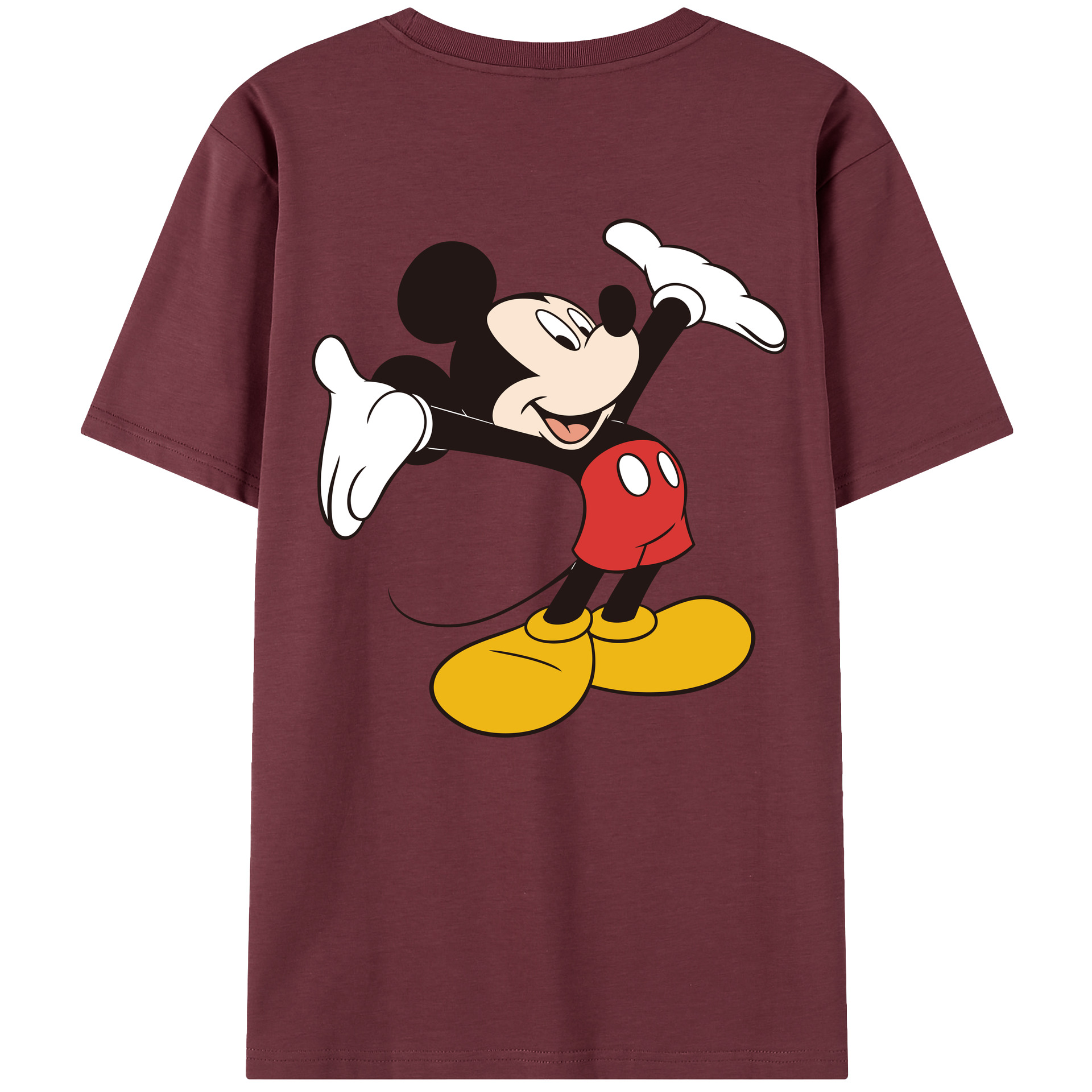 （画像用） ミッキーマウス Mickey Mouse 綿100％半袖Tシャツ（背面プリント）